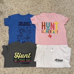 Kids Graphic T-Shirts - Pink, Blue, Gray, White